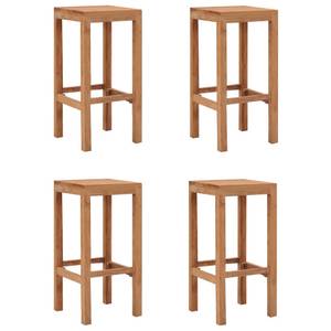 Barhocker 4er Set D6968 Braun - Massivholz - 35 x 75 x 35 cm