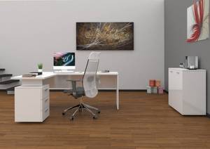 Schreibtisch Mark Weiß - Holzwerkstoff - 60 x 75 x 160 cm
