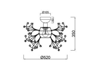 LED Deckenleuchte dimmbar Chrom rund Silber - Durchscheinend