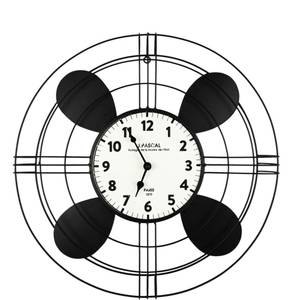 Horloge vintage Hélice 55 x 60 cm Noir - Métal - 55 x 60 x 4 cm