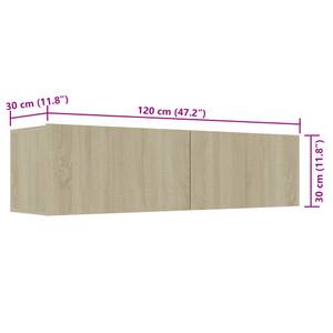 TV-Schrank 3002089-2 Braun - Holzwerkstoff - 120 x 30 x 30 cm