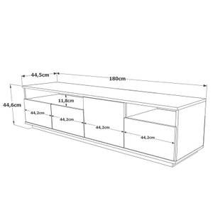 Tv lowboard FUTURE RTV180 4D Grau