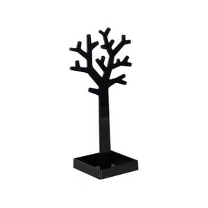 Arbre à bijoux lot de 2 Noir - Blanc - Matière plastique - 15 x 29 x 10 cm