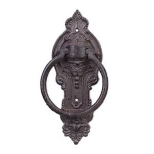 Heurtoir de porte antique Noir - Marron - Métal - 11 x 26 x 3 cm