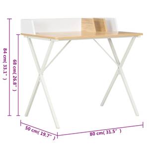 Bureau Marron - Métal - Bois massif - 80 x 84 x 80 cm