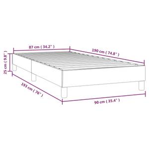 Bettgestell 3016024-1 Schwarz - Cremeweiß - Breite: 90 cm