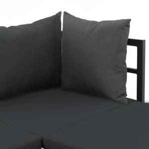 Sofa (2-teilig) 44704 Grau - Metall - Rattan - 58 x 30 x 58 cm