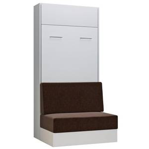 Armoire lit escamotable DYNAMO SOFA Blanc - Largeur : 101 cm