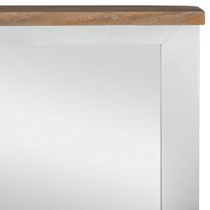 miroir mural nature/blanc 80x76cm Marron - Bois massif - 12 x 76 x 80 cm