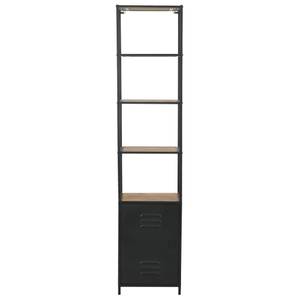 Bücherregal 246425 Schwarz - Metall - Massivholz - Holzart/Dekor - 41 x 180 x 33 cm