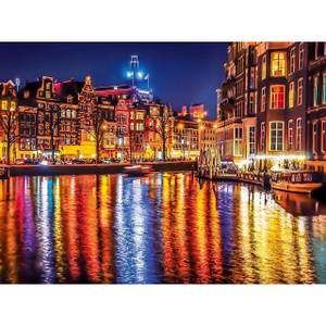 Puzzle Amsterdam bei Nacht 500 Teile Papier - 26 x 5 x 35 cm