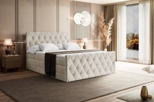 Boxspringbett AMAY KING Beige - Breite: 180 cm