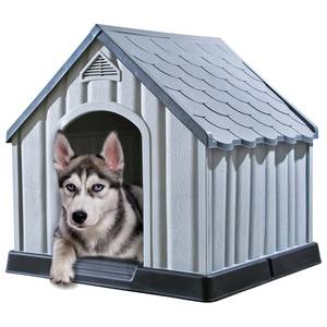 Niche pour chiens 337894 Gris - Matière plastique - 87 x 91 x 92 cm