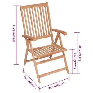 Chaise de jardin Bois/Imitation - En partie en bois massif