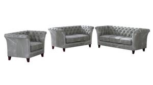 Sonya 2-Sitzer Chesterfield Sofa Grau