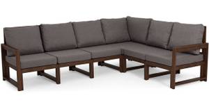 Gartenmöbel-Set mit Ecksofa Ritalous Braun - Grau - Massivholz - 248 x 82 x 190 cm