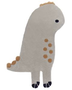 Tapis enfant DINO Gris - Fourrure véritable - 100 x 160 cm