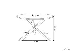 Esszimmertisch JACKSONVILLE Braun - Weiß - Holzwerkstoff - 120 x 78 x 120 cm