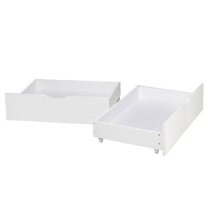 Coffret de rangement lot de 2 2196 Blanc - Bois massif - Bois/Imitation - 82 x 22 x 53 cm