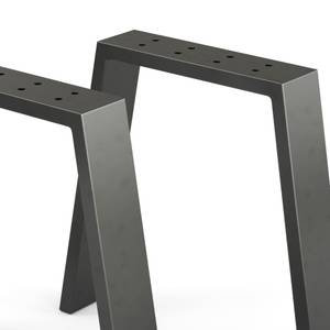 Pieds de table Loft 45x42cm lot de 2 Noir - Métal - 45 x 42 x 8 cm