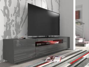 Fernsehtisch TV200GG LED 200x37x42 Grau - Holzwerkstoff - Kunststoff - 200 x 42 x 37 cm