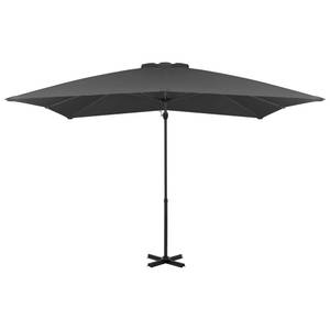 Parasol en porte-à-faux Gris - Textile - 250 x 230 x 250 cm