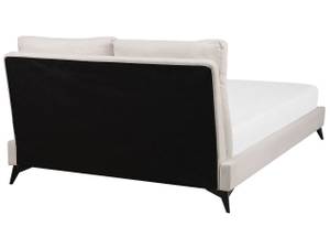 Lit double MELLE Beige - Crème - Largeur : 196 cm