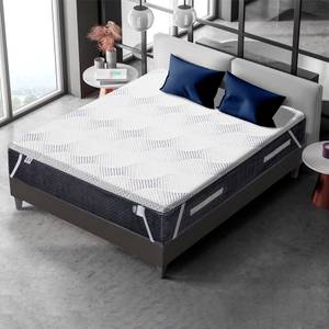 Surmatelas ViscoTouch Blanc - Textile - 90 x 5 x 190 cm