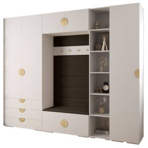 Garderobe Inova 4 Z11 Braun - Gold - Weiß - Gold