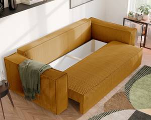 Sofa Bali Gelb - Holzwerkstoff - 255 x 59 x 105 cm