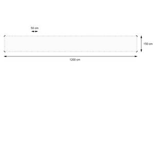 Abdeckplane mit Ösen 1,5x12m 180g/m² ws Weiß