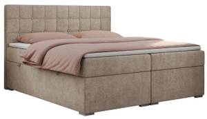 Boxspringbett CARMEN Sandbraun - Breite: 200 cm - H4 - Textil