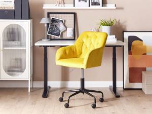 Chaise de bureau ANTARES Noir - Jaune - Textile - 60 x 85 x 60 cm