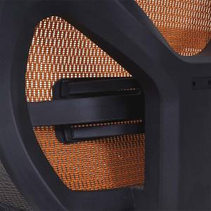 Bürostuhl A61 Schwarz - Orange - Textil - 63 x 126 x 60 cm