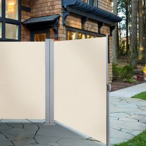 Doppelseitenmarkise Beige - Metall - 600 x 160 x 9 cm