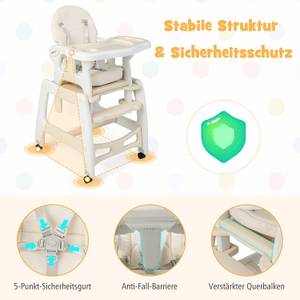 Babyhochstuhl Kindersitzgruppe wandelbar Beige