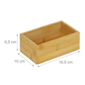 Boîte rectangulaire en bambou Marron - Bambou - Bois manufacturé - 17 x 7 x 10 cm