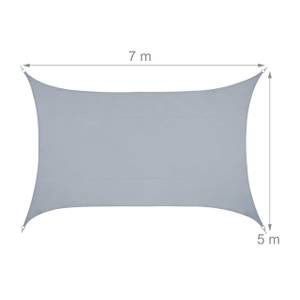 Voile d'ombrage rectangle PES gris clair 500 x 700 cm