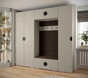 Garderobe Inova 4 Z8 Schwarz - Braun - Grau