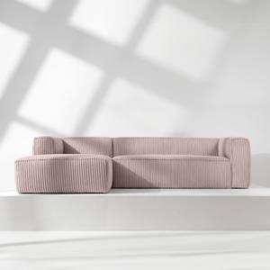 Ecksofa FEROX Pink - Armlehne beidseitig montierbar - Ecke davorstehend links - Ottomane davorstehend links