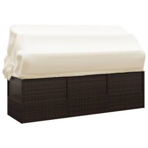 Outdoor Loungebett 3028901 Braun - Creme