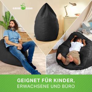 Kinder Sitzsack "Drop" 60x60x90cm Schwarz