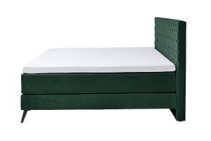 Lit boxspring SINDAR Noir - Vert foncé - Largeur : 182 cm - Noir