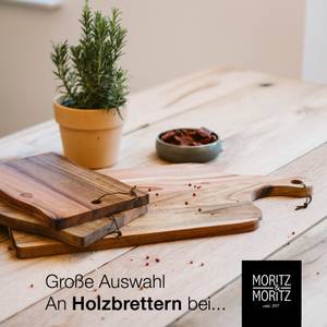 2x Akazie Servierbretter Set mit Griff Holzwerkstoff - Holzart/Dekor - 16 x 3 x 48 cm