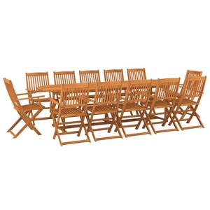 Ensemble à manger (lot de 13) 3011567-1 Marron - Bois massif - Bois/Imitation - 90 x 75 x 280 cm