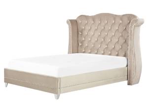 Lit double AYETTE Beige - Largeur : 205 cm