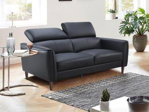 Sofa SALVI Schwarz - Echtleder - 107 x 77 x 177 cm