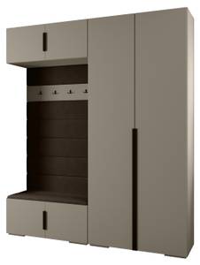 Garderobe Inova 1 Z18 Schwarz - Braun - Grau