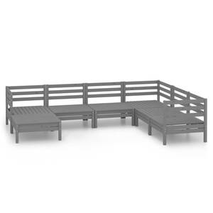 Garten-Lounge-Set Grau - Massivholz - Holzart/Dekor - 64 x 29 x 64 cm