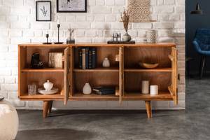 Sideboard LONG ISLAND Braun - Naturfaser - Holzart/Dekor - 160 x 75 x 39 cm